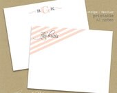 DIY printable stationery - A2 correspondence personalized note cards