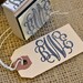 Custom vine monogram wooden hand stamp - 10 to 14 day turnaround timeframe