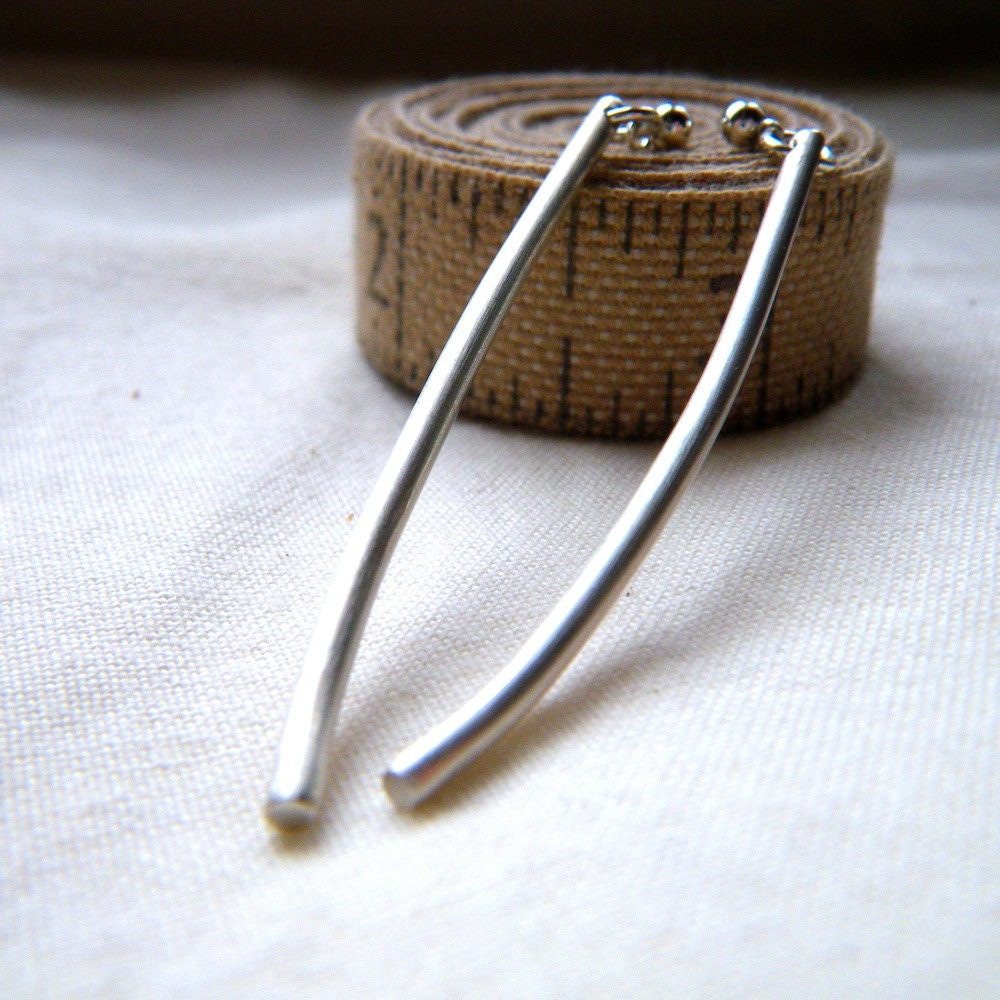 Silver Line Earrings from the Essential Simplicity series by Cari-Jane Hakes, Hybrid Handmade