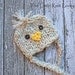 Little Fluffy  Knit Baby Chick Hat, Adorable Photography Prop for Spring