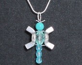 Hardware Dragonfly Necklace Handmade by HardwareHoney Jewelry
