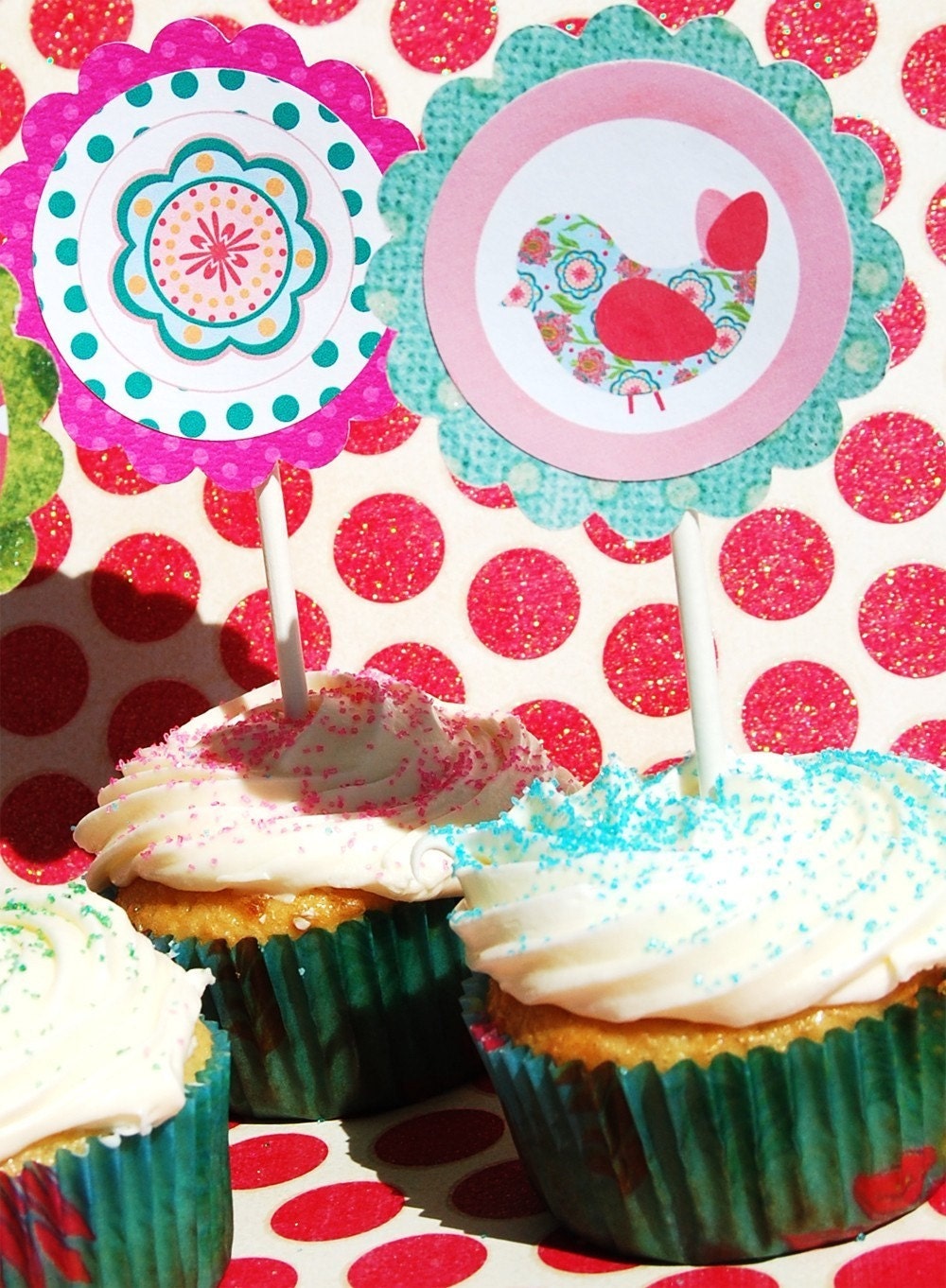 Spring Fling Tea Party Printable Party Circles