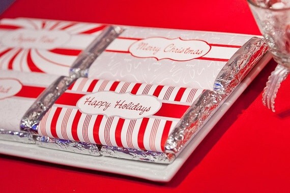 Red and White Printable Candy Wrappers Il_570xn