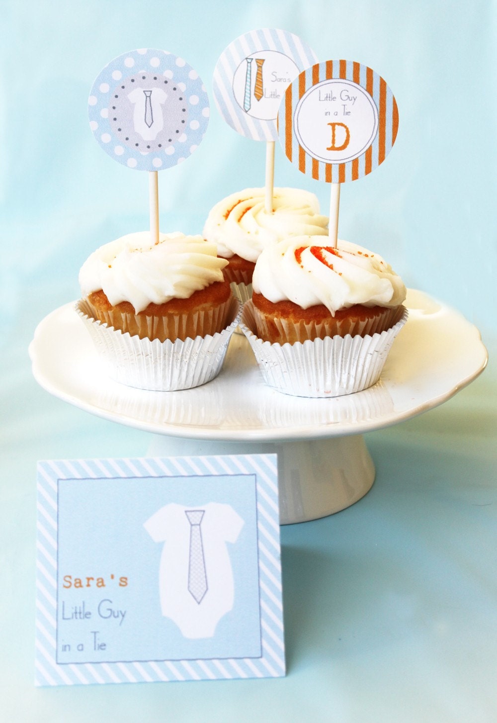 Little Guy in a Tie Printable Party Circles