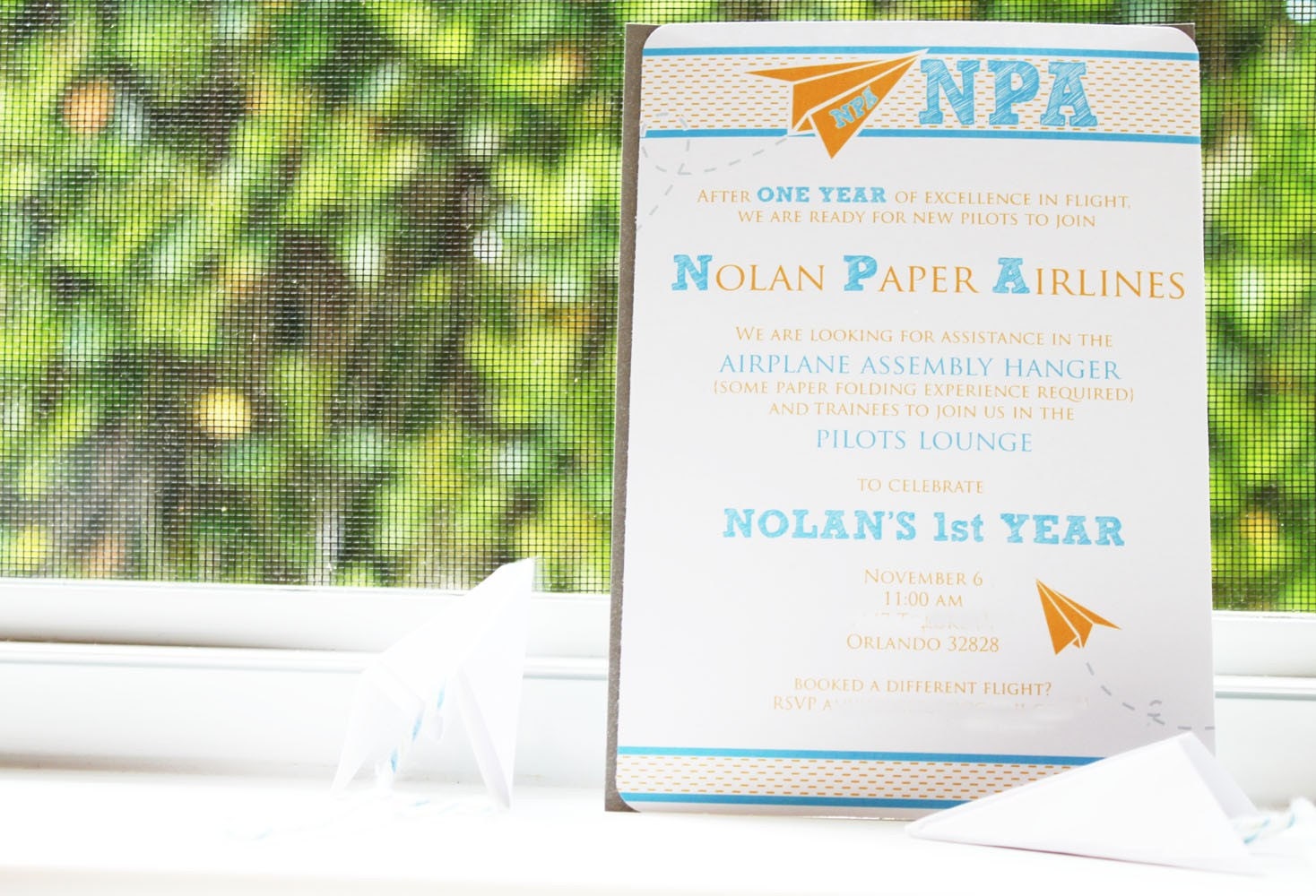 Paper Airplane Invitation - Printable