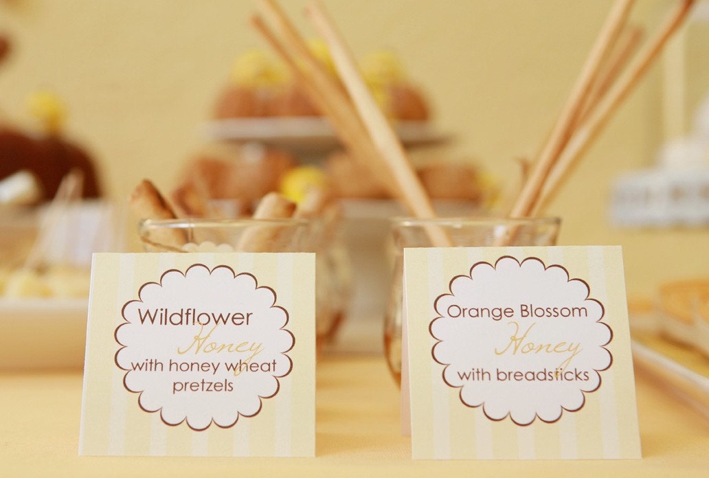 Sweet as Honey Editable Printable Tent Cards