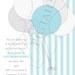 Balloons Make Me Happy Printable Custom Invitation