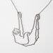 Stainless Three Toed Sloth necklace