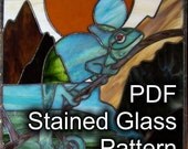 PATTERN for Chameleon in Stained Glass