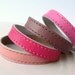 Set Of Four Leather Bracelets in Pink Shades