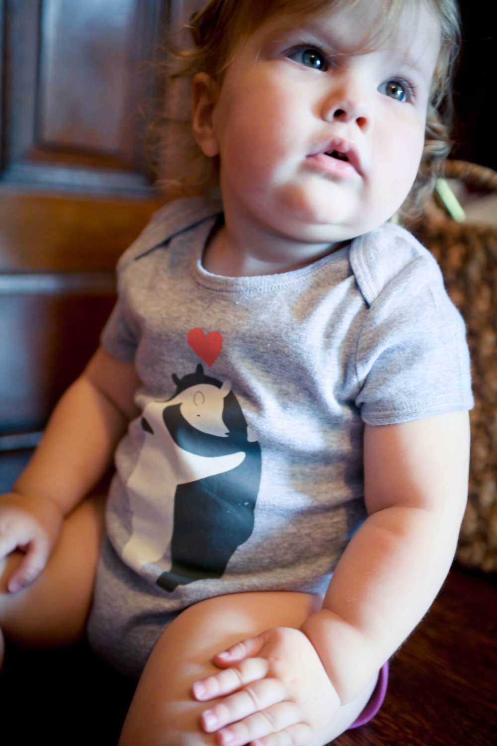 Baby and Toddler onesie features 2 adorable hugging bears