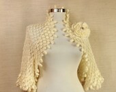 For the Good Times /  Ivory Shrug Wedding Bridal Bolero Wrap Bridesmaid Bridal Shrug Bolero Jacket By Lilithist