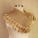 Land of Dreams / Crochet Shrug with Flower Brooch Caramel-Gold Short Sleeve Bolero Jacket Cardigan Wedding Bridal Shrug Bolero S M L