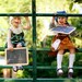 GIRLS FALL DRESS Back To School  -  Vintage School Girl Doll Dress in Blue
