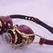 Steampunk Goggles Victorian Theatrical Goth Industrial Brass LARP BROWN RED Lenses  - Exclusively from Steampunkdesign