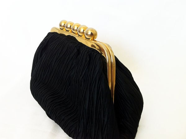 Black Evening Clutch/Purse by Carla Marchi