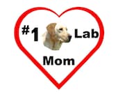 Number 1 Yellow Lab Mom, 6x6 Tile
