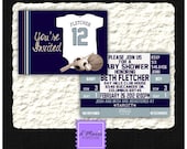 Digital Image- Jersey Onesie/ Ticket Custom Invitation