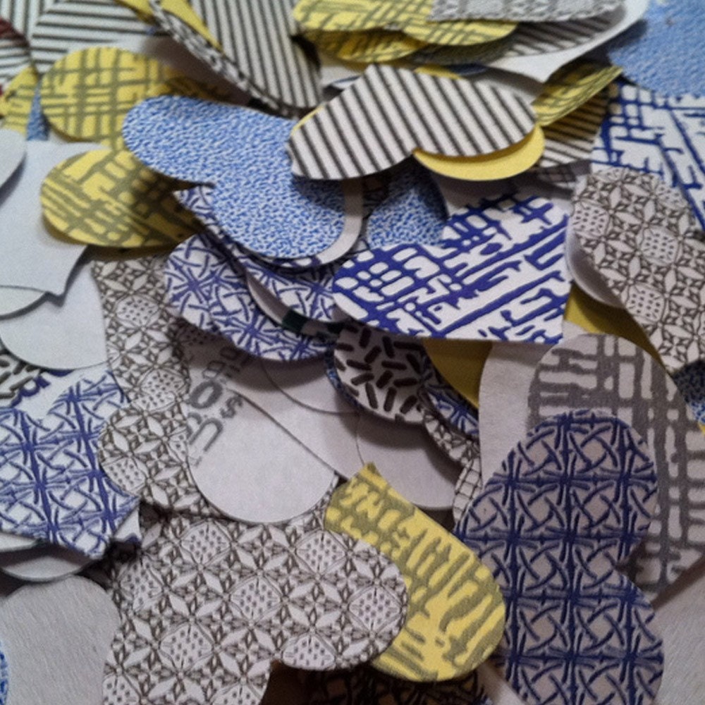 Security Envelope Paper Hearts - Ephemera Pack - 100 Hearts