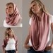 Oversized Infinity Scarf-Angora Jersey Winter Chunky Cowl-Soft Dusty Pink Snood-Wrap Skirt Winter-Big Circle Scarf-Vegan Scarf by MoonHalo