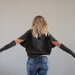 ON SALE-Cropped Shrug Cardigan in Charcoal Grey, Short Sleeved Bolero Shrug, Winter Bolero in Dark Gray Angora Jersey by MoonHalo