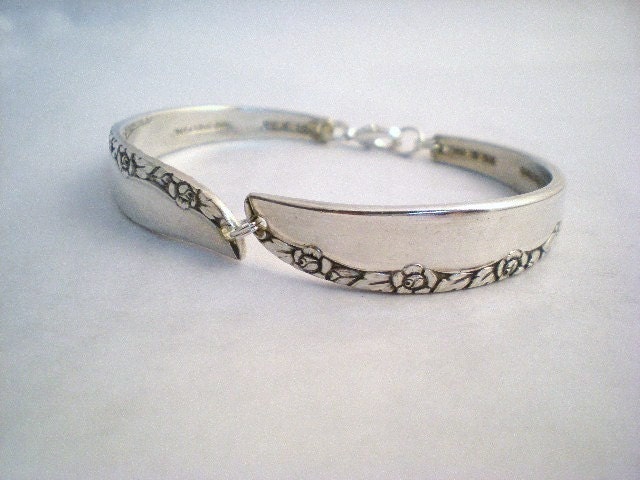 Spoon Bracelet, Silverware Jewelry, Bracelet Bridesmaid Wedding Vintage BRITTANY ROSE 1948