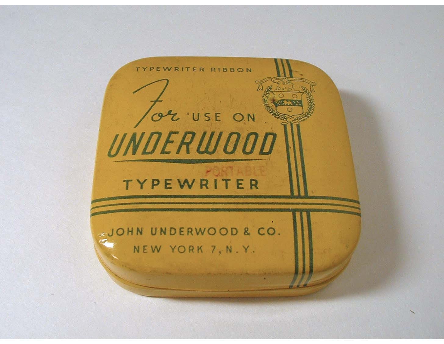 Vintage Underwood Typewriter Ribbon Tin by BewitchingVintage