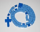 Blue Catholic Baptism Rosary (Our Lady)