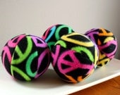 Keep The Peace Fleece Squeaky Dog Ball toy
