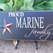 Proud Marine Family Handmade Painted Sign