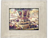 Heavenly 5x7 print, nostalgic, carousel, merry go round, digitally altered