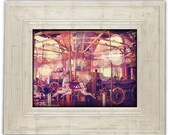 Seaside Carousel 5x7 print, altered photo, nostalgic, vintage inspired
