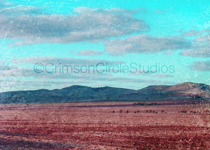 Photo print, rural SA, colour enhanced landscape - 5x7- Far Horizons 4