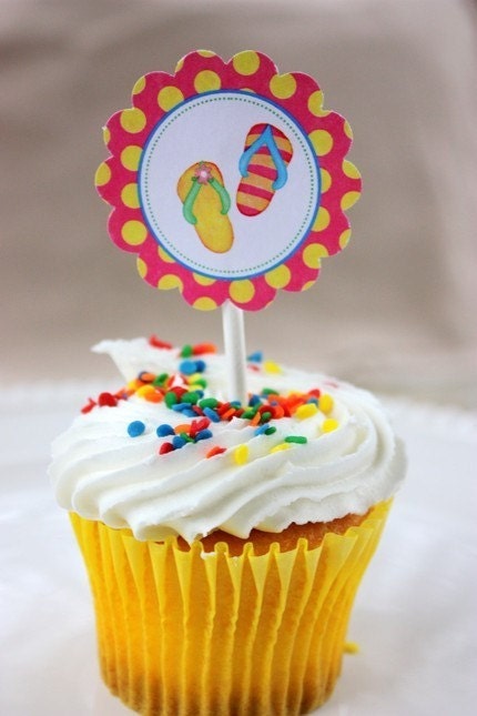 Flip Flop Fun DIY Printable Party Circles