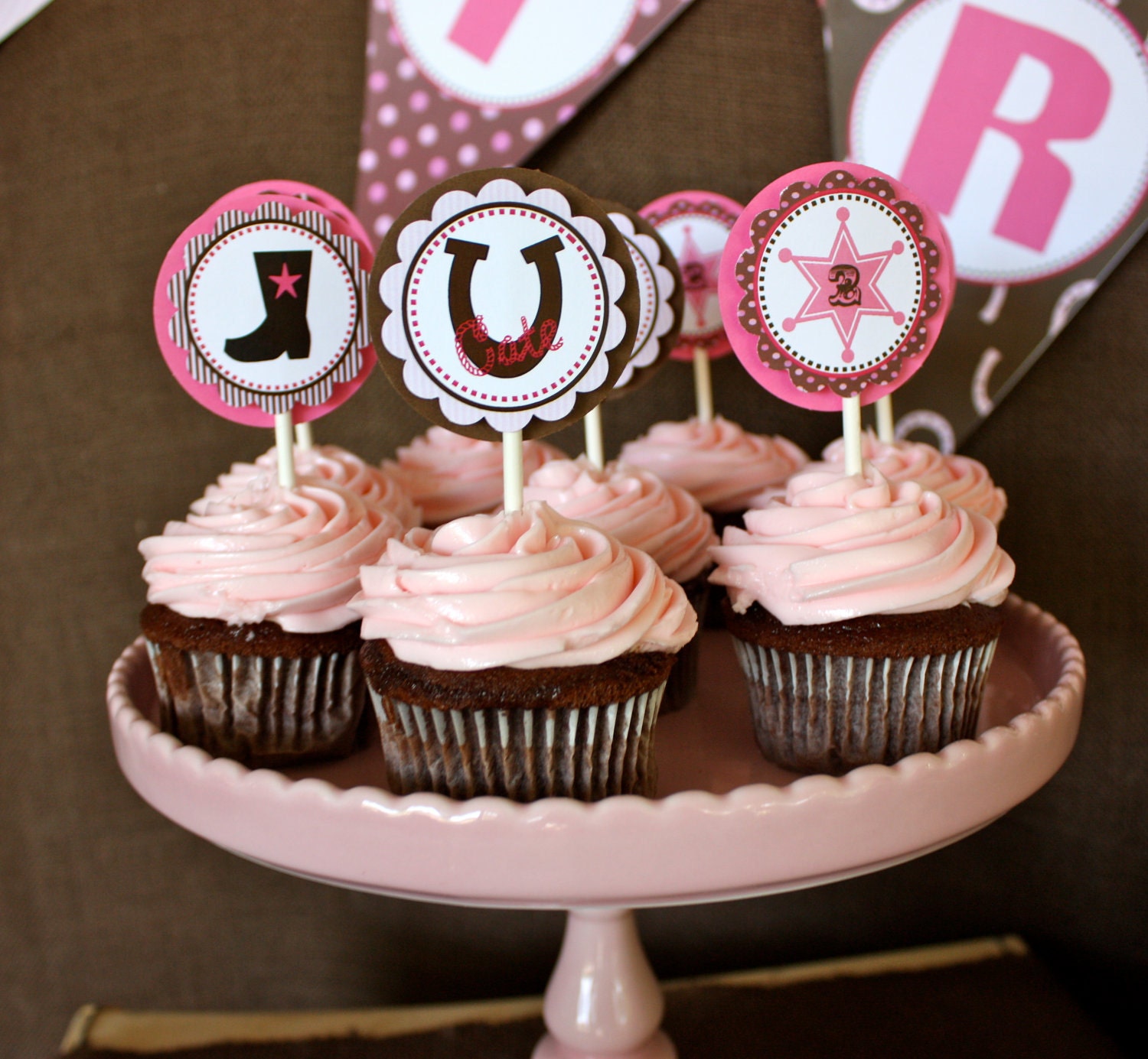 Cowgirl DIY Printable Party Circles
