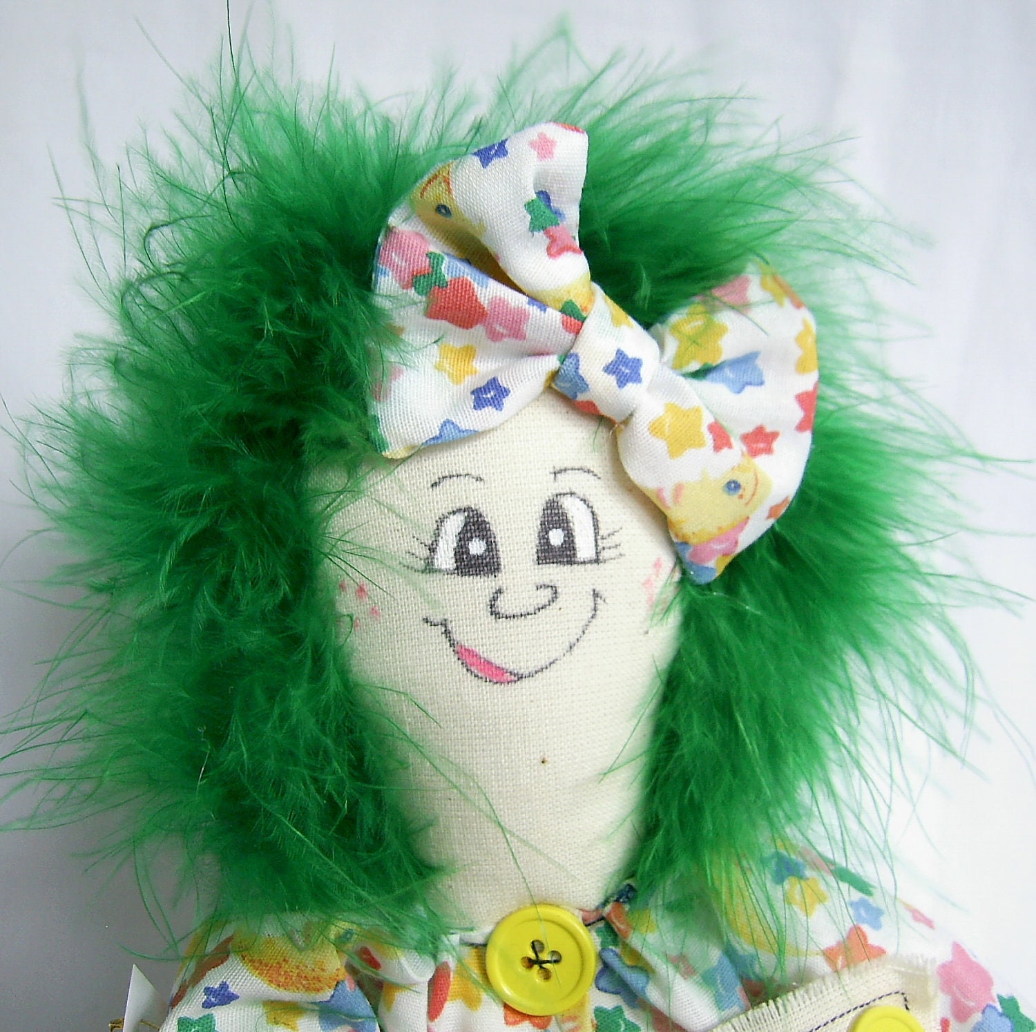 I Love You To The Moon and Back Doll PinHead Happy Face(TM)  Doll - Pearl PinHead (TM) Doll