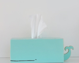 Whale Tissue Holder - Surf Blue -  Ships in 2-3 days