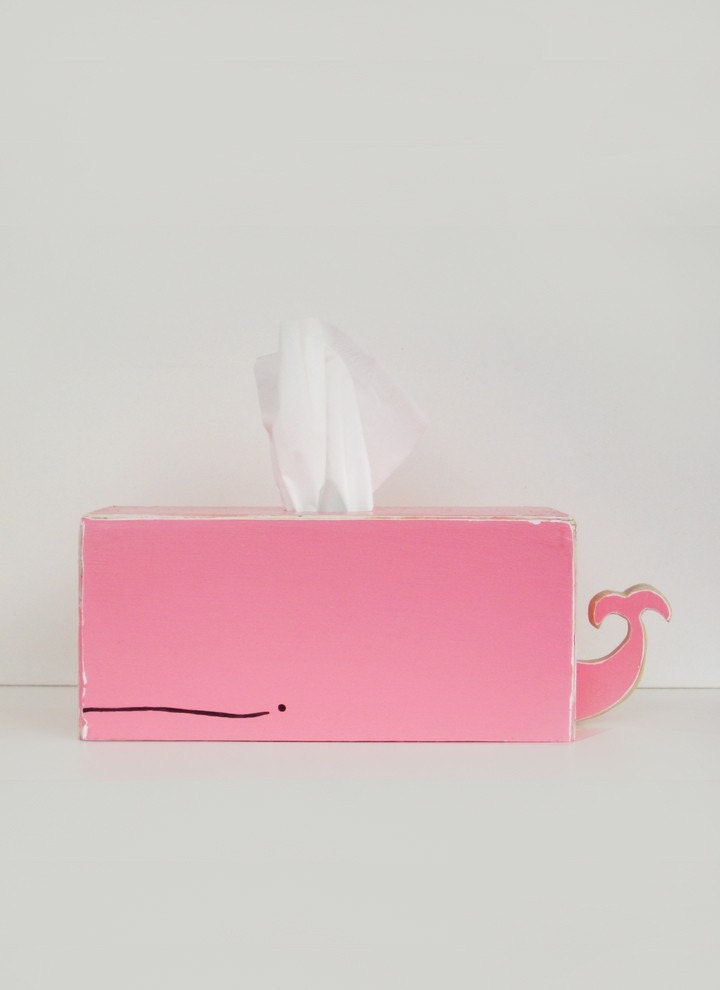 Whale Tissue Holder - Pink - Ships June 28th