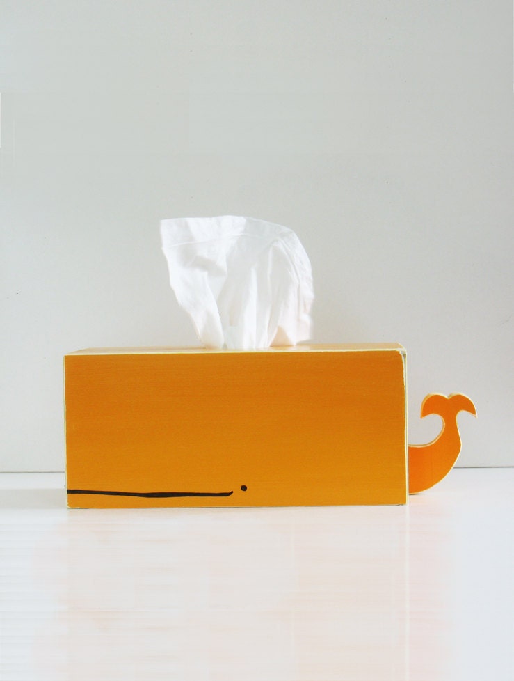 Whale Tissue Holder - Orange - Ships May 24th