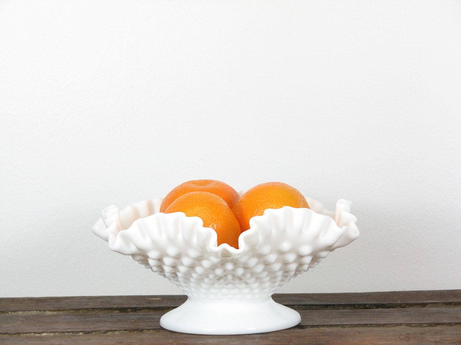 Vintage Milk Glass Hobnail Bowl
