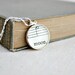Moon jewelry. Sterling silver sheet music necklace. Feminine jewelry for musician, music lover, hopeless romantic