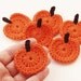 Crochet pumpkin appliques halloween thanksgiving decoration burnt orange
