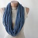 Chain infinity scarf blue crochet necklace fall fashion Winter accessories
