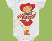 Cutest Roping Cowgirl One Piece Baby,Tank  or T-shirt by ChiTownBoutique.etsy