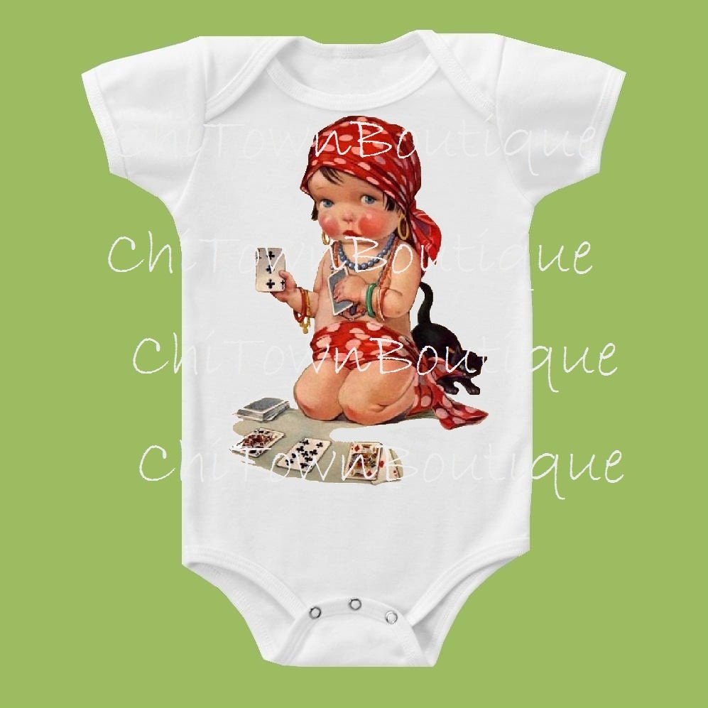 Vintage Gypsy Girl Tank, T-Shirt, or One Piece Baby by ChiTownBoutique.etsy