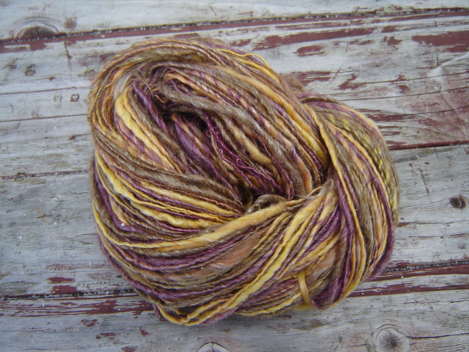 Hand Spun Merino Yarn - Here Comes the Sun