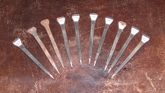 Antique Rusty Horse Shoe Nails by RustyButton on Etsy