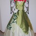 Princess Frog Tiana Green swamp Gown Dress ADULT Custom size