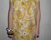 Mustard Hippie Smock Dress