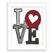 Love Heart - Red, Gray, Black Art Digital Illustration Print - 8x10 (20x25 cm) by ColorBee